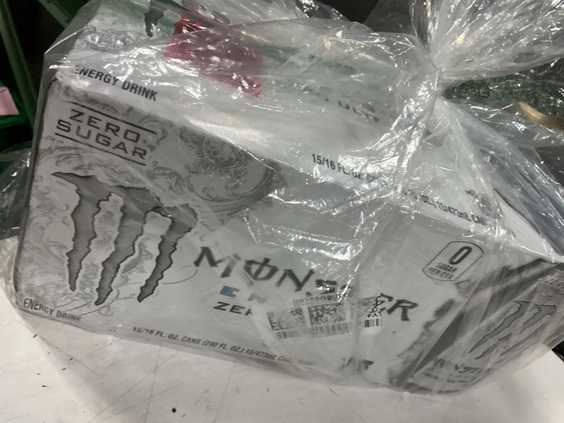 Condition photo showing As Is for (uknown expiration)  monster energy zero ultra, sugar free energy drink, 16 ounce | pack of 15 zero ultra 16 fl oz (pack of 15)