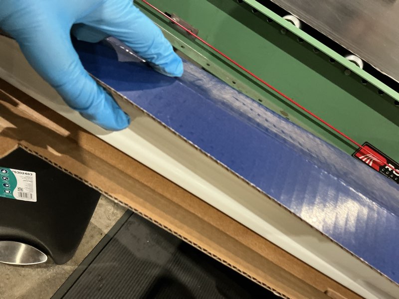 Condition photo showing As Is for levolor trim+go slat width 104-in x white aluminum headrail blinds