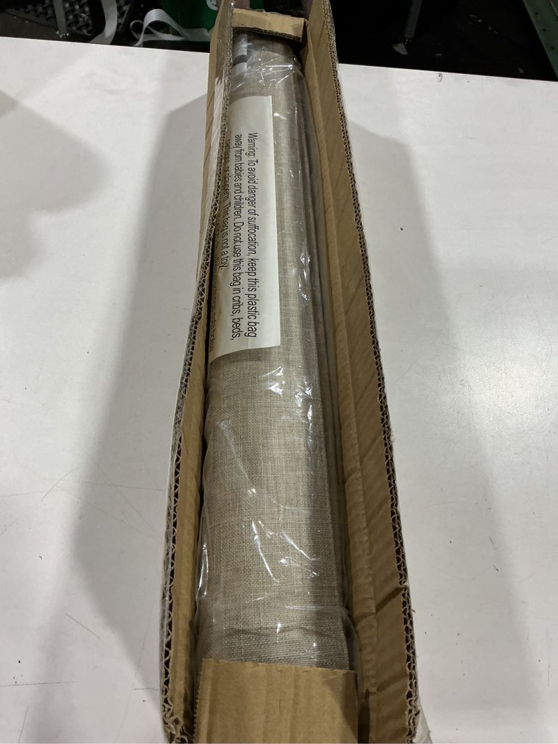 Condition photo showing As Is for lazblinds no tools no drill cordless roman shades for windows, blackout thermal insulated uv blocking window blinds, lightweight fabric blinds for indoor windows, 25" w x 60" h, blackout - beige beige 25" w x 60" h