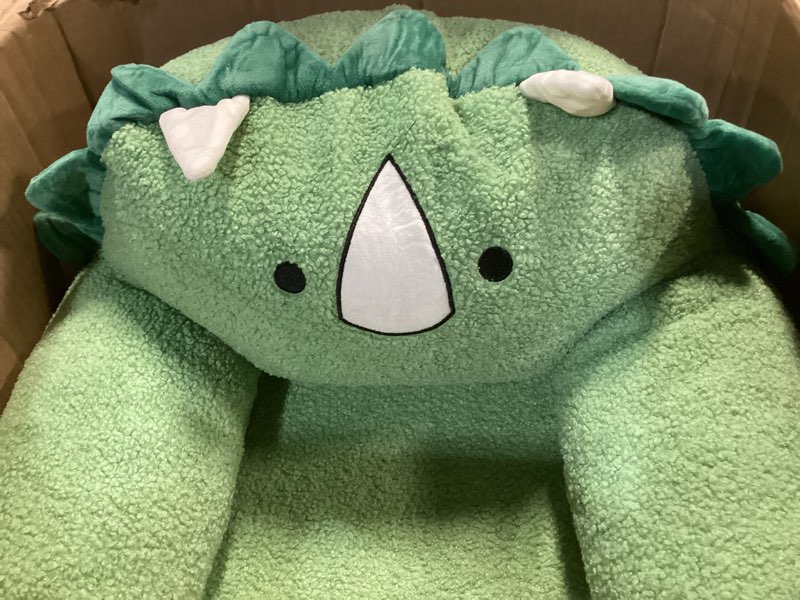 Condition photo showing Good Condition for momcaywex kids sofa, sherpa couch with tri-layer foam cushions, comfy seating for kids age 18 months and up, green