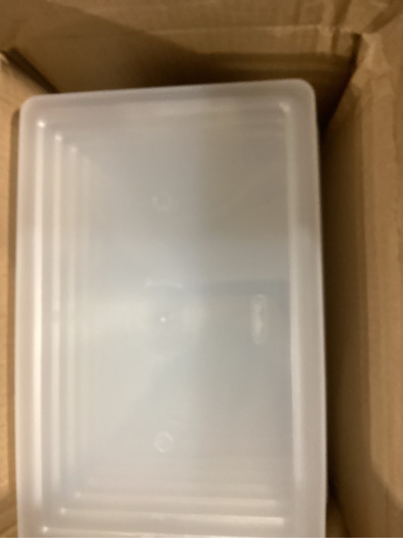 Condition photo showing Good Condition for STERILITE 15 Qt ClearView Latch Storage Box, Stackable Bin with Latching Lid, Plastic Container to Organize Shoes in Closet, Clear Base, Lid (Pack of 12) 15 Quart 12 Pack