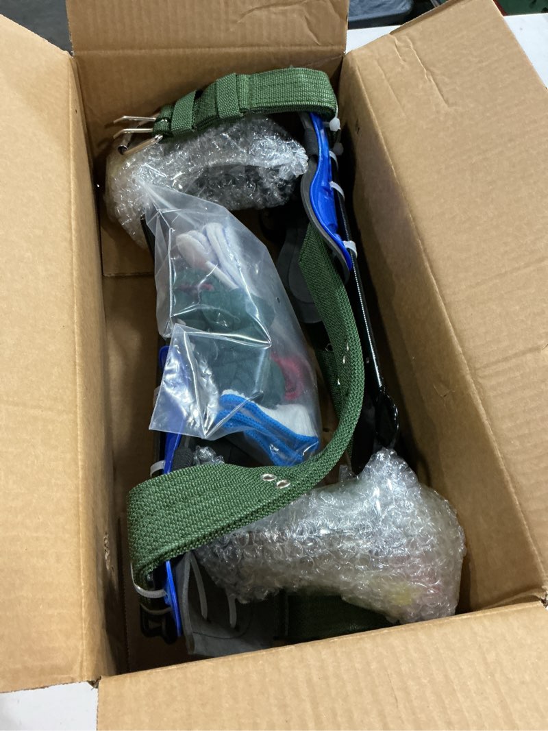 Condition photo showing New/Like New for litong 2 pack tree climbing gears, adjustable stainless steel spikes with harness belt, non-slip pedal for picking fruit, outdoor sports (unisex)