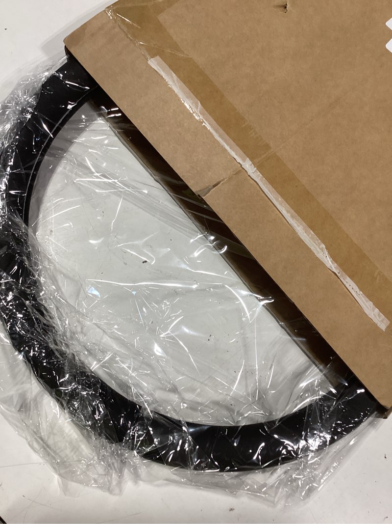 Condition photo showing As Is for microfiber leather universal 14.5-15 inch steering wheel cover,easy to install non-slip breathable steering wheel protector black black 14.5