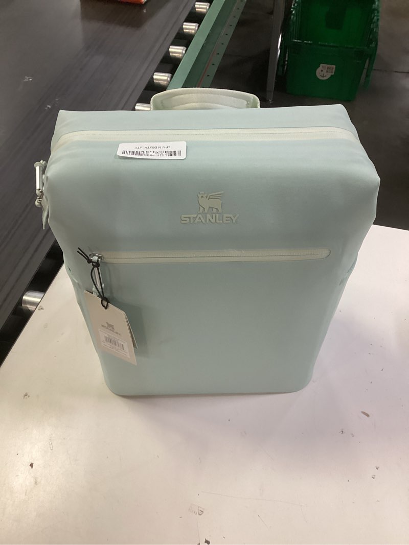 Condition photo showing New/Like New for stanley all day madeleine backpack soft cooler 20 can cooler with handle and shoulder straps insulated travel bag with zipper bpa-free seafoam midi