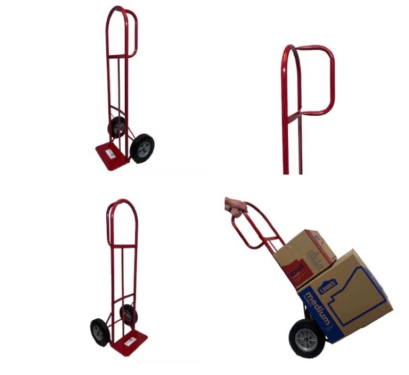 milwaukee 800-lb capacity 2 -wheel red steel heavy duty hand truck
