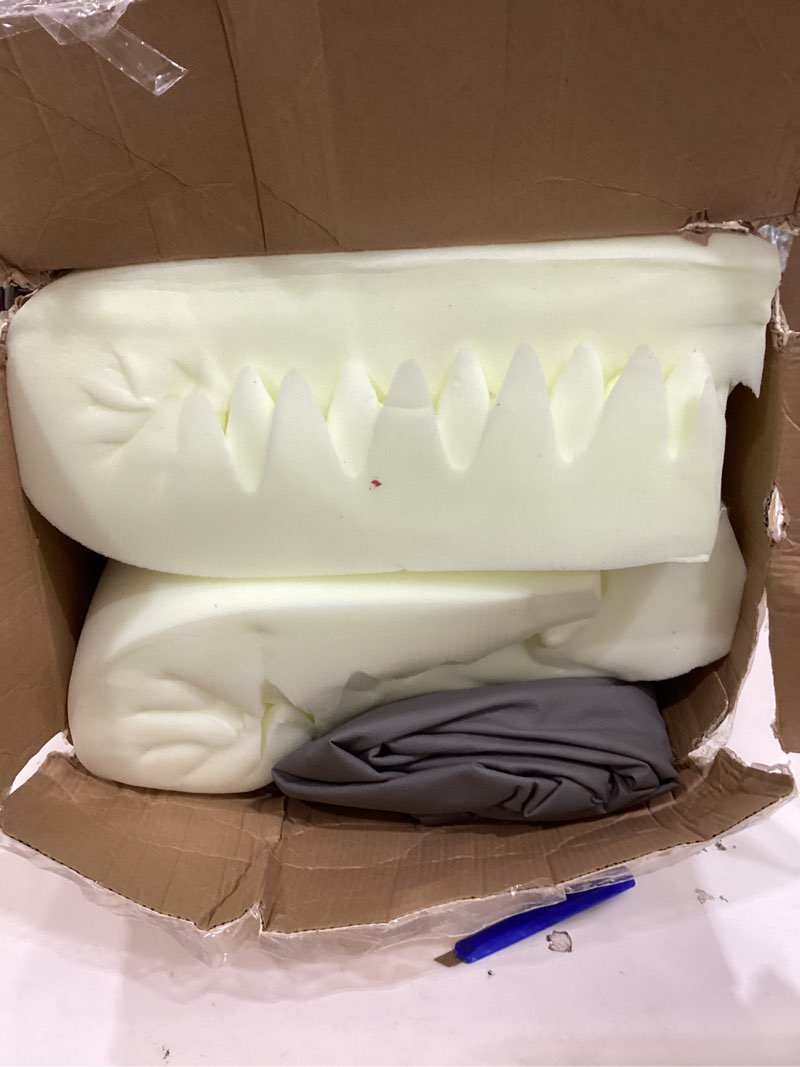 Condition photo showing As Is for Waterproof XXL Dog Beds Large Sized Dog, Outdoor Washable Crate Pad 48 inch, Jumbo XXLarge Orthopedic Foam Pet Bed with Removable Cover Reversible, Durable Anti-Slip Kennel Pad, 47"x29", Gray XXL(47x29x4) Grey