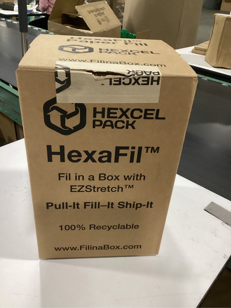 Condition photo showing New/Like New for idl packaging hexafil honeycomb packing kraft paper 15" x 20400" (1700 ft) in self-dispensed box - patented cushioning box filler for void filling, moving, shipping - alternative to bubble plastic 15" x 1700 feet (single box)