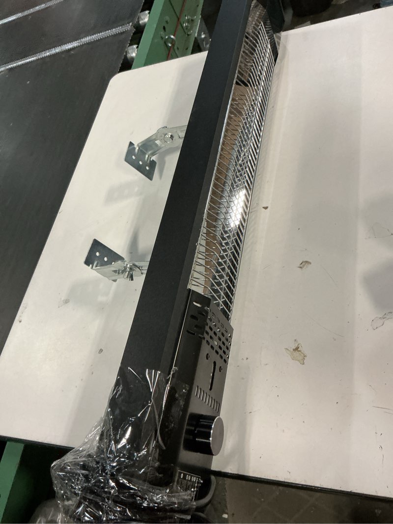 Condition photo showing Good Condition for Wall-Mounted Electric Patio Heater, 34" 1500W Infrared Heater With Motion Sensor, IPX5 Waterproof, 9 Heat Level & 9H Timer, Indoor & Outdoor Heaters for Patio, Backyard, Garage, and Decks 34? Wall Mounted Heater