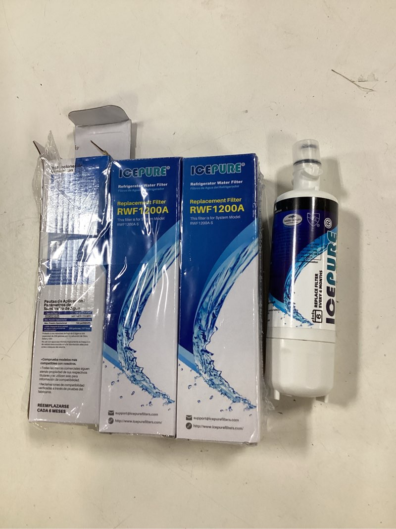 Condition photo showing As Is for golden icepure rwf1200a replacement for lg lt700p, adq36006101, kenmore 469690, air filter lt120f, 469918 refrigerator lfx31925st, lfx31945st, lfx30766s, lfxc24726, lfxs24623 3pack