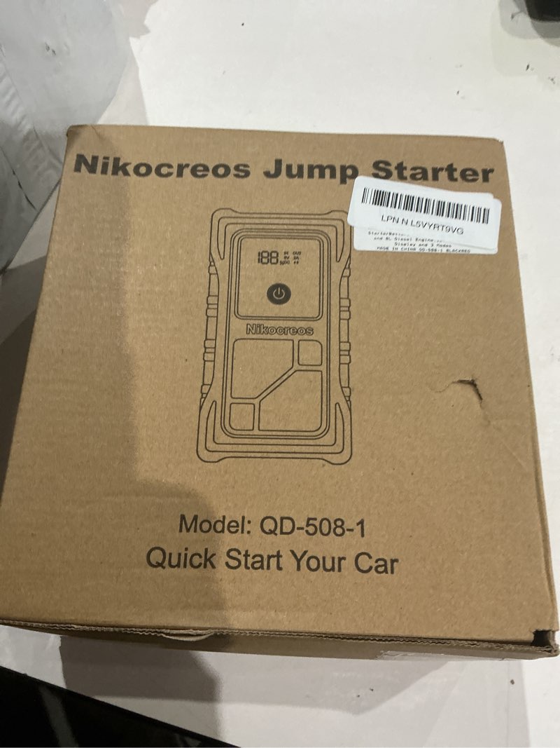 Condition photo showing Good Condition for Portable Car Battery Jump Starter,3000A Peak Starter Battery Pack for up to 10L Gas and 8L Diesel Engine,12V Jump Starter with LCD Display and 3 Modes Flashlight