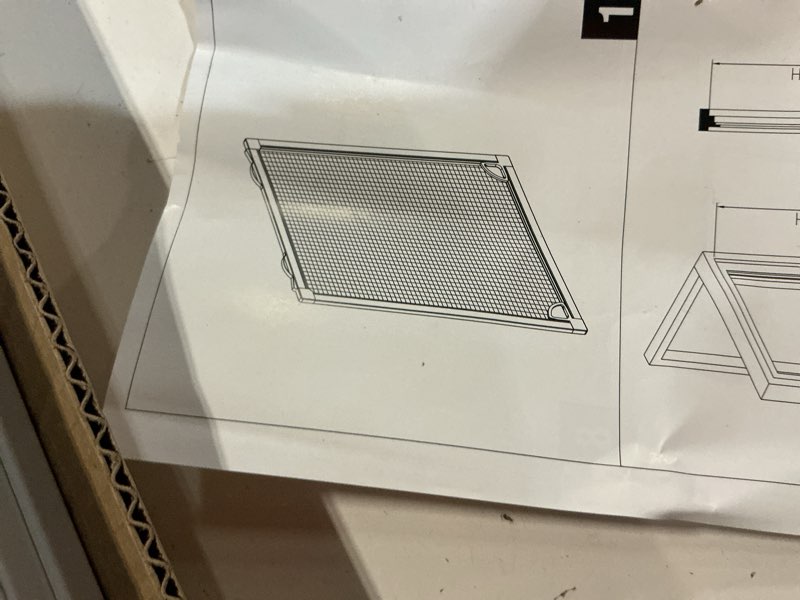 Condition photo showing Good Condition for adjustable aluminum window screens - expandable frame for custom sizes