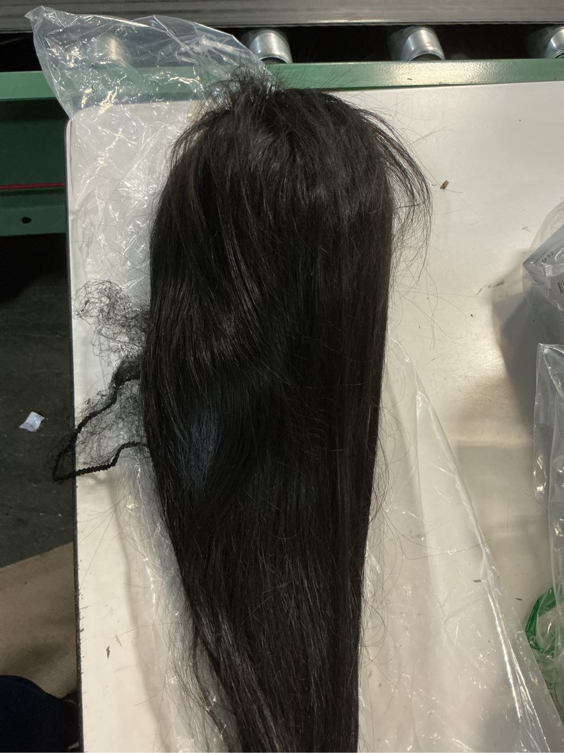 Condition photo showing Good Condition for 22 inch straight lace front wigs human hair 4x4 lace closure wigs for black women 200 density wear and go glueless wigs human hair 22 inch straight 4x4 lace closure wigs human hair