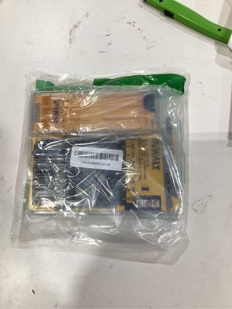 Condition photo showing New/Like New for DEWALT Jigsaw Blades Set with Case, T-Shank, 14-Piece (DW3742C)