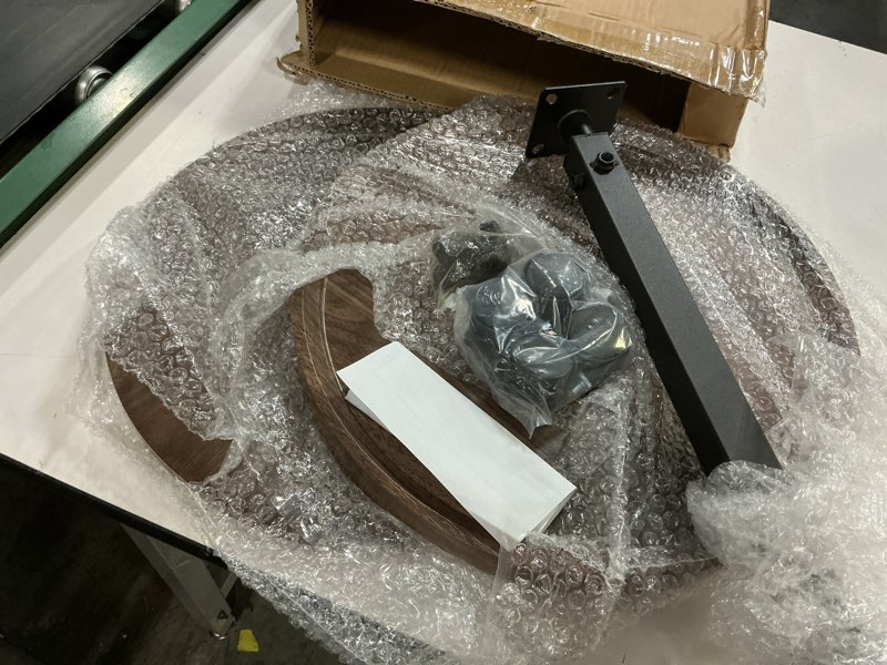 Condition photo showing Good Condition for c table end table adjustable height, couch tables that slide under for small spaces, 360°swivel tv tray table, c shaped side tables living room and bedroom for sofa, bed, chair, snack (walnut brown)