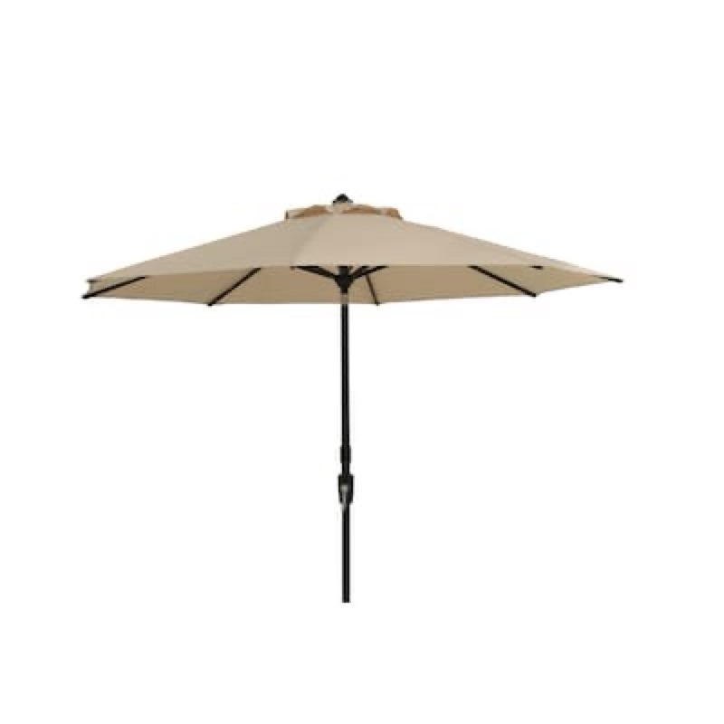 allen + roth 9-ft aluminum tan slide-tilt market patio umbrella