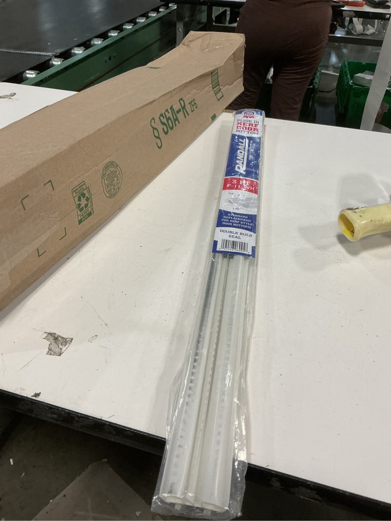 Condition photo showing item condition for 36" Kerf Slide-in Double Bulb Seal Weatherstrip Door Bottom – Durable Seal for Energy Efficiency & Draft Protection (White)