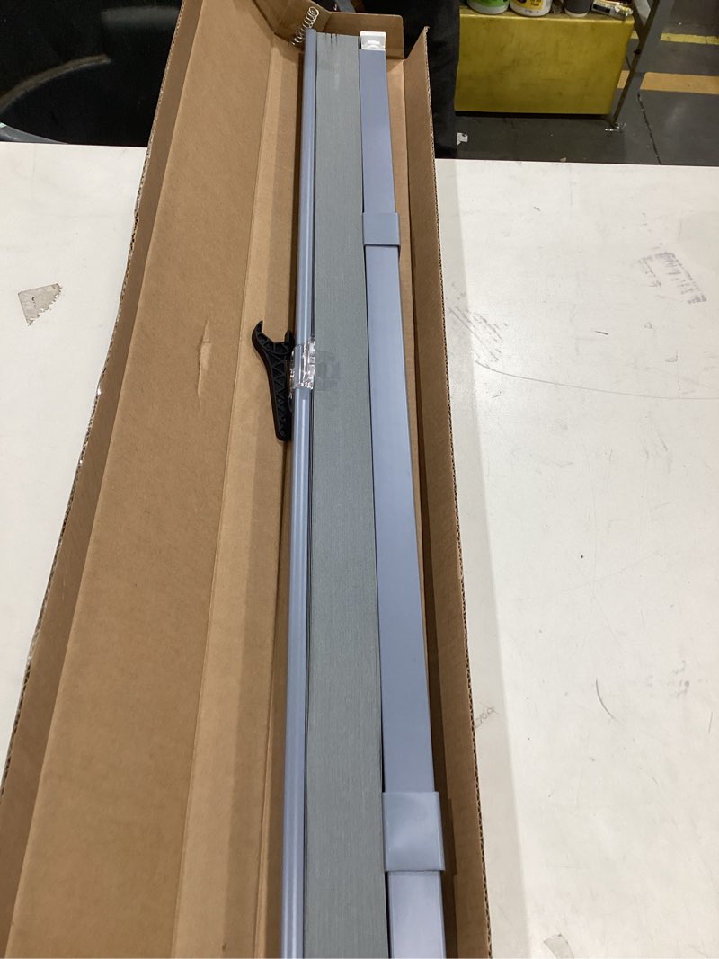 Condition photo showing As Is for LazBlinds Cordless Cellular Shades, No Tools No Drill Blackout Honeycomb Shades Pleated Blinds for Windows, 36'' W x 48'' H, Dark Grey Blackout-dark Grey 36'' W x 48'' H