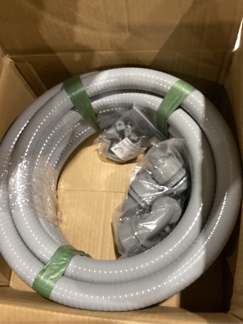 Condition photo showing Good Condition for (1 inch dia * 25 feet) yariwiz flexible electrical conduit liquid tight pvc conduit kit with 3 pcs coupling, 3 pcs elbow and 7 pcs strap, sealtight seal flex liquidtight wire outdoor non metallic grey 1"-25ft kit-grey