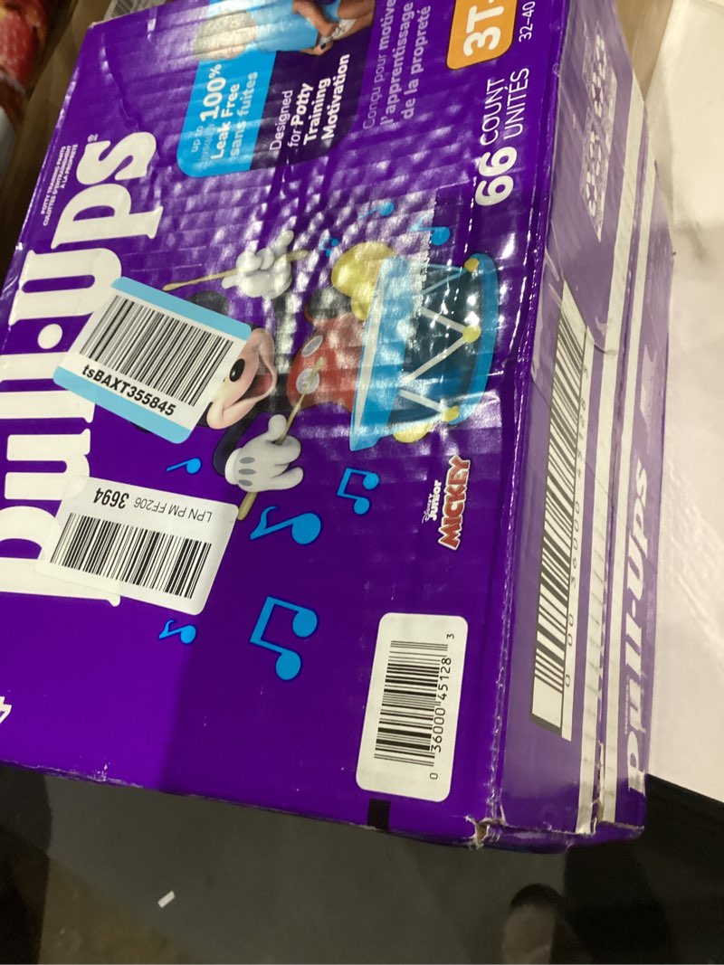 Condition photo showing New/Like New for Pull-Ups Boys' Potty Training Pants, Size 3T-4T Training Underwear (32-40 lbs), 66 Count 3T-4T 66