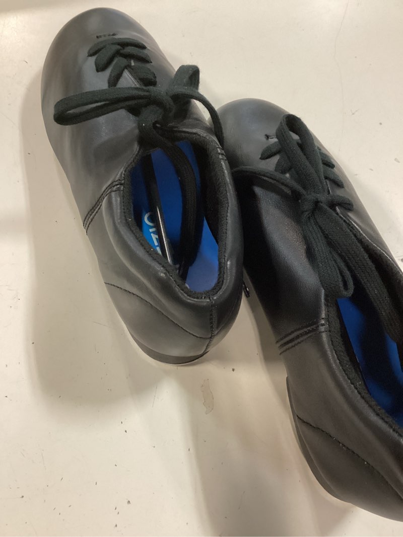 Condition photo showing Good Condition for linodes pu leather lace up tap shoe dance shoes for women and men's dance shoes-black-5.5m