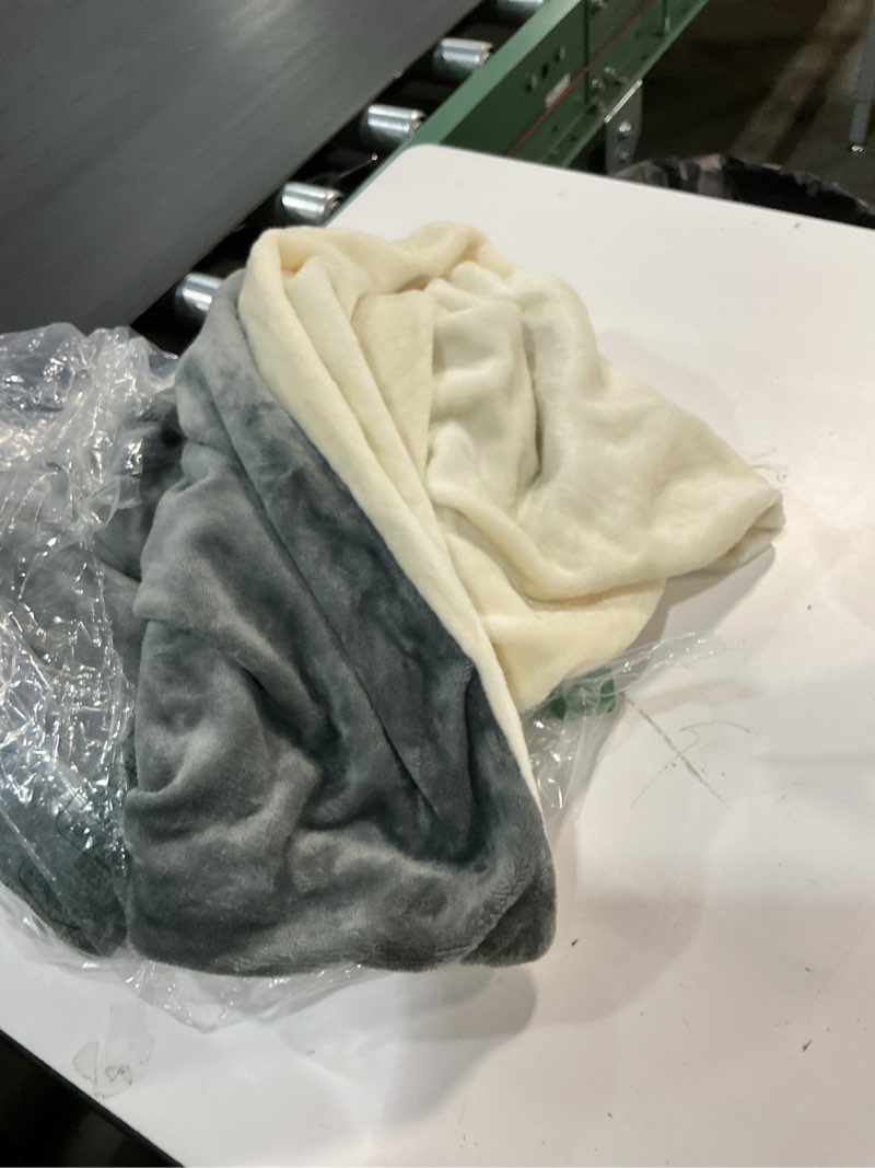 Condition photo showing As Is for Preboun 51.18 x 40.55 Inch Faraday Blanket for Pregnant Babies, Emf Blanket Protection 5 g, Bluetooth, Phone Towers, Two Sides Using for Beds Couches Travel(Flannel, Grey) Flannel 50 x 40 Inch Grey