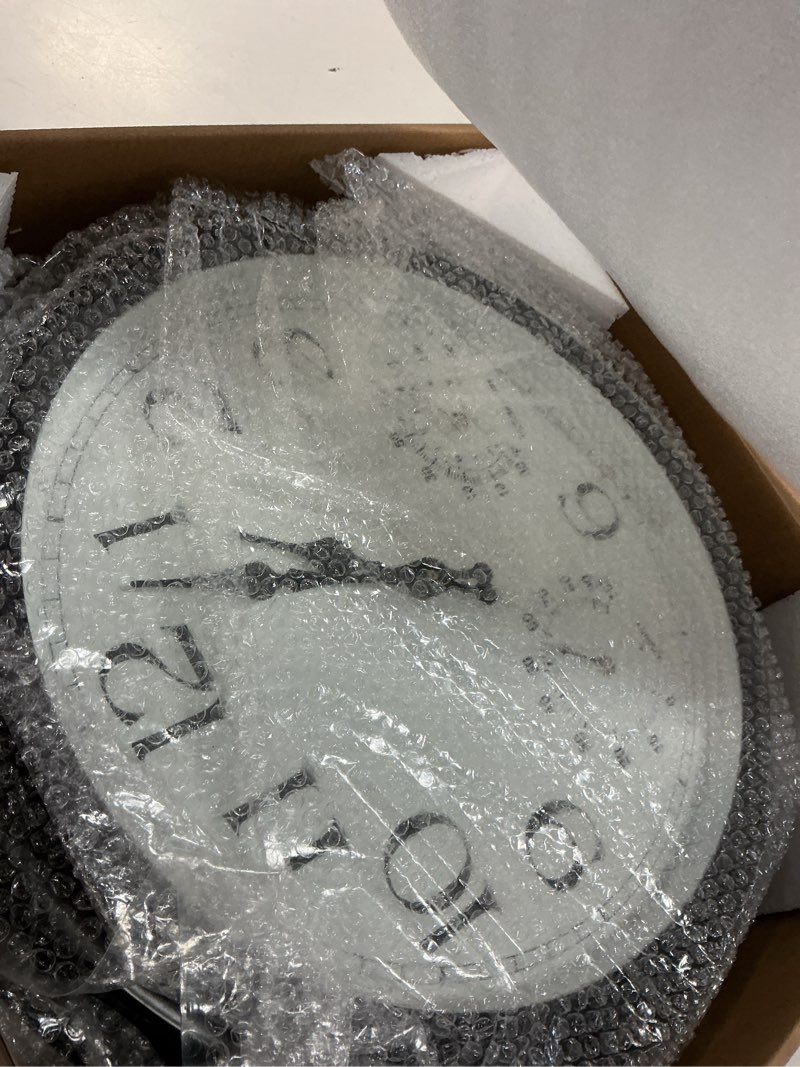 Condition photo showing Good Condition for 15 inch outdoor clock, black metal-frame outdoor clocks waterproof, silent outdoor wall clock for garden patio pool
