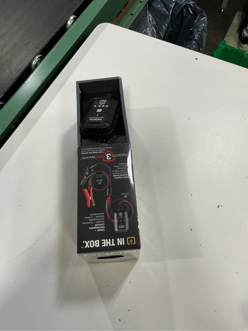 Condition photo showing Good Condition for noco genius1: 1a 6v/12v smart battery charger – automatic maintainer, trickle charger & desulfator with overcharge protection & temperature compensation – for lead-acid & lithium batteries