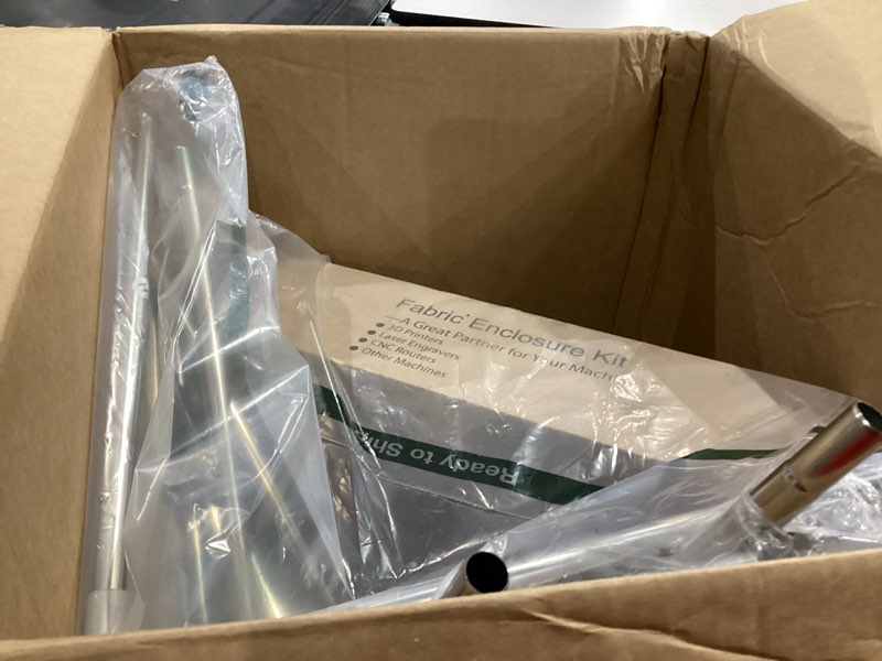 Condition photo showing As Is for 3D Printer Enclosure with Ventilation, Fireproof Dustproof Tent Constant Temperature Protective Cover Large Size,Noise Reduction Enclosure for Bambu Lab A1,A1 Mini