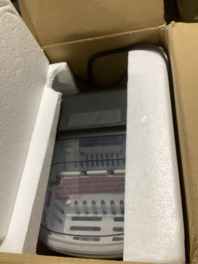 Condition photo showing As Is for Frigidaire EFIC103 Ice Maker Machine Heavy Duty, 26lb Ice per Day, Red Stainless Steel Red Stainless Ice Maker