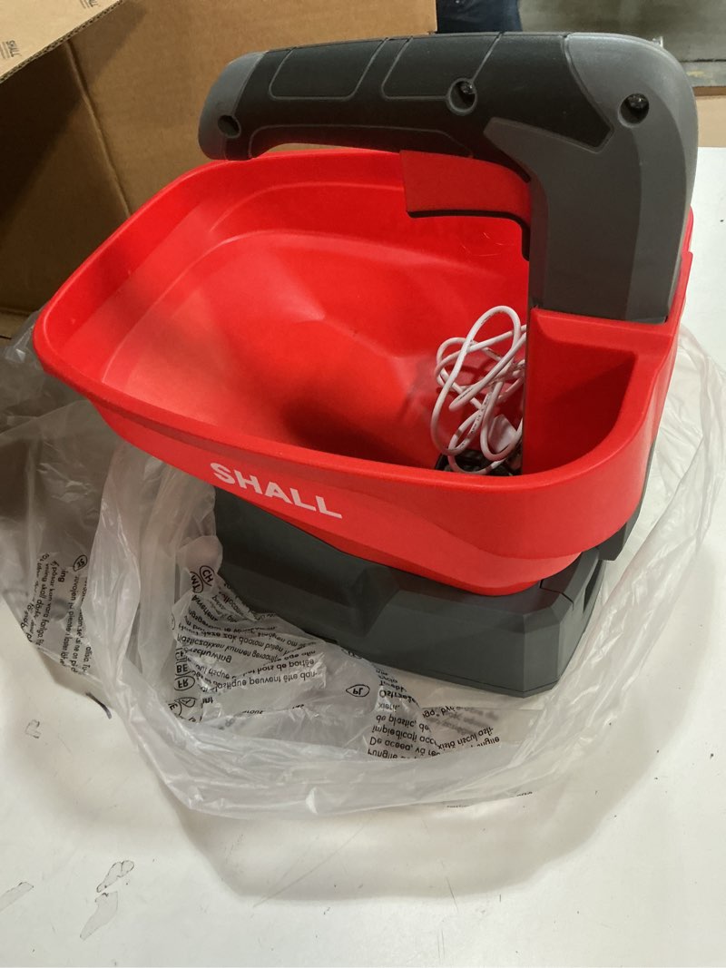 Condition photo showing Good Condition for SHALL Battery Powered Fertilizer Spreader, 7.2V Rechargeable Seed Spreader for Salt, De-Icer, Earth Food, Grass Seed, 8-Level Settings and 3.3L Large Capacity Spreading up to 6458 sq.ft