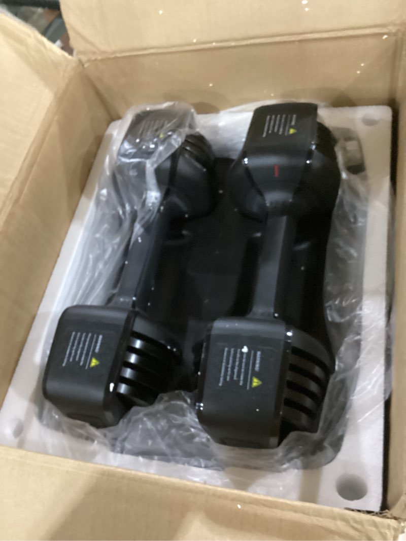 Condition photo showing New/Like New for 25/50lbs adjustable dumbbell set of 2, 5-in-1 free weights set 25lbs pair - b