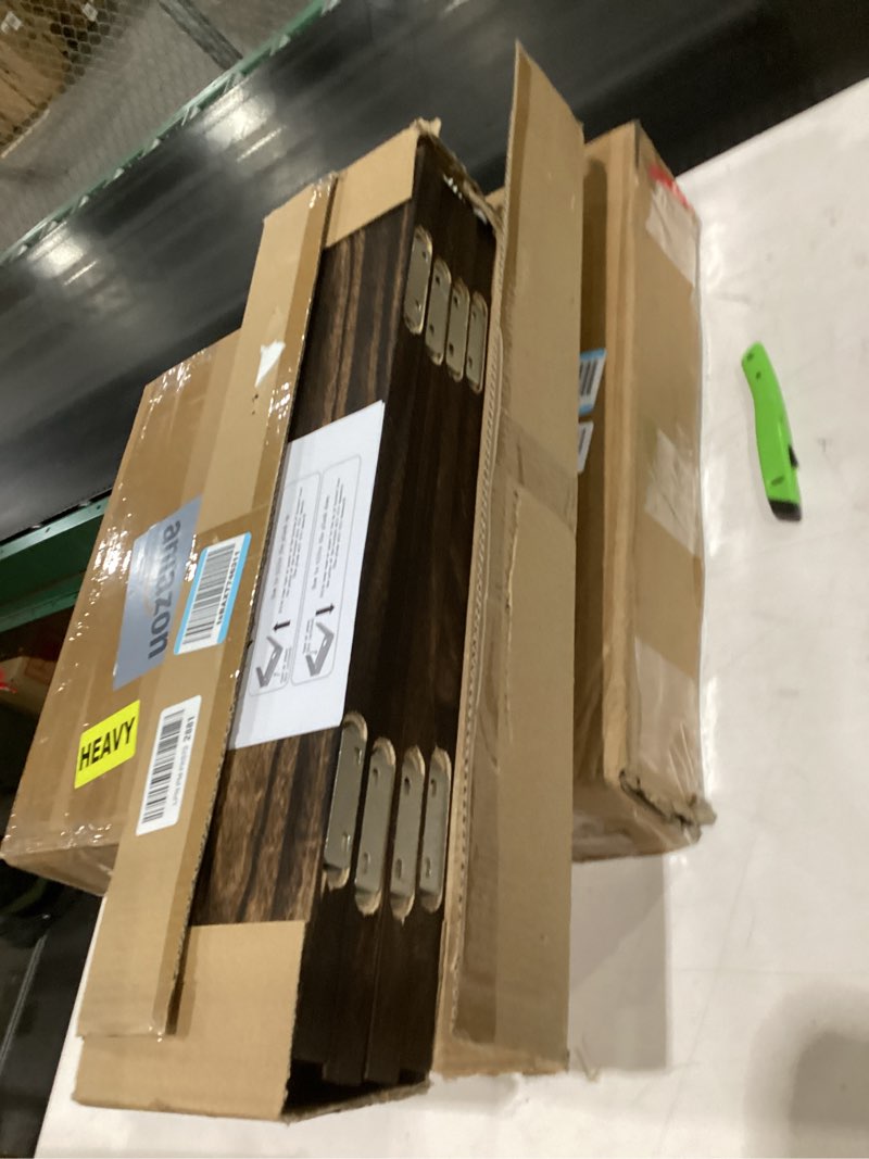 Condition photo showing Good Condition for Wood Floating Shelves for Wall Decor, Rustic Wall Shelves for Bedroom Bathroom Kitchen Living Room, Set of 4 Walnut 24 Inch 24inch Walnut