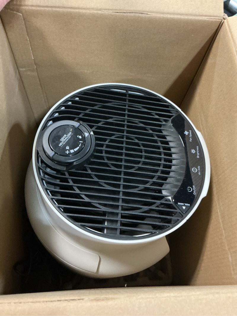 Condition photo showing As Is for shark air purifier for home, neverchange compact pro, for bedroom, nursery, home office, dorm, hepa-exceeding filter, captures pollutants, pet dander, dust, odor, smoke, and more, hp072, dove dove (250 sq. ft)