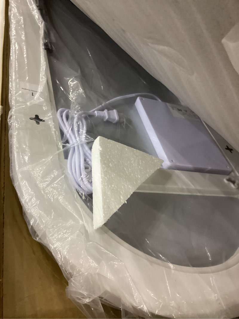 Condition photo showing As Is for Arch Full Length Standing Mirror with LED Lights, 56"x20" Lighted Mirror with Dimming & 3 Color Lighting, Tall Mirror Full Body for Bedroom, Dressing Room 56"L x 20"W