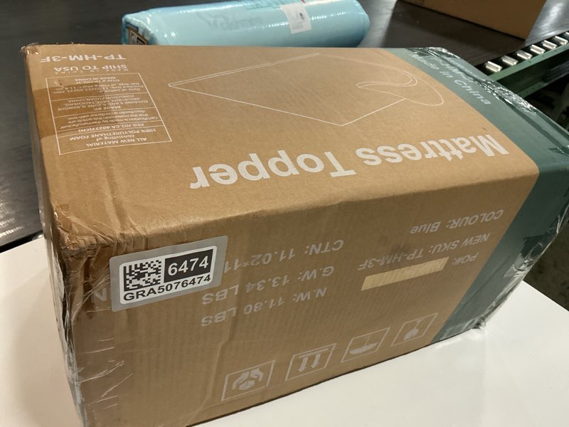 Condition photo showing New/Like New for sweetcrispy mattress topper full, 3 inch thick memory foam gel infused cooling toppers pad for full size bed, sleeper sofa, rv, camper, certipur us certified, ventilated and breathable, blue