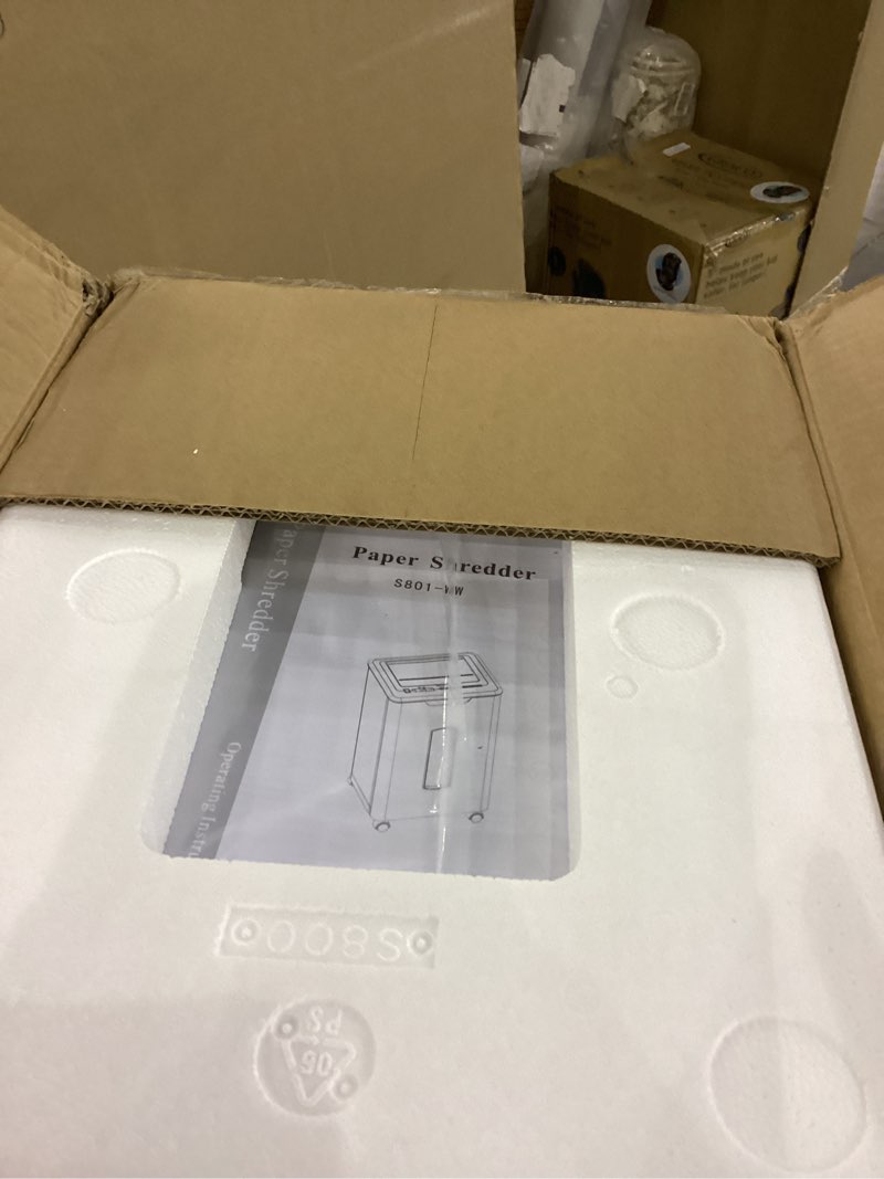 Condition photo showing New/Like New for Paper Shredder for Home Office, 60 Sheets Auto Feed, 55dB Super Quiet, P-4 Cross Cut, 2.4m/min High-Speed Shredding, 5.8 Gallon Bin, CD/Credit Card Shredder with Anti-Jam & Dual Modes