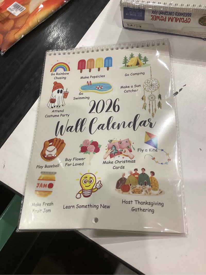 Condition photo showing New/Like New for Wall Calendar 2026 Vertical Monthly Wall Calendar 12 Month Hanging Wall Planner?8.3" X 11.7 ", Thick Paper, Cute Design Beige