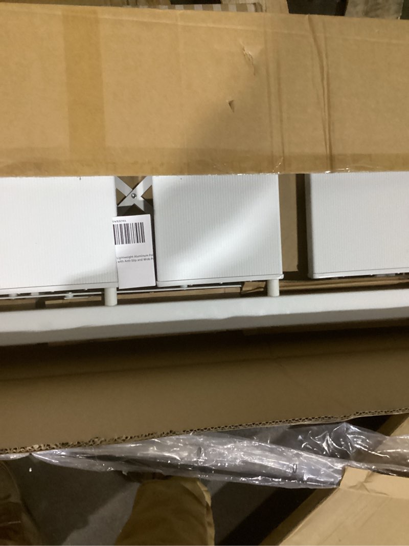 Condition photo showing Good Condition for GameGem 6 Step Ladder for 12 Feet High Ceiling, Lightweight Aluminum Folding Step Stool with Convenient Handgrip, Stepladders with Anti-Slip and Wide Pedal for Home Use Space Saving - White