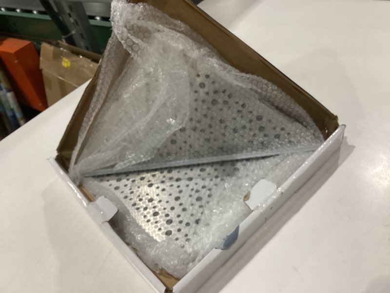 Condition photo showing New/Like New for 10" brushed nickel corner shower shelf, no drill 304 stainless steel recessed shower shelves grout in corner tile bathroom shelves for tiled wall,2 pack