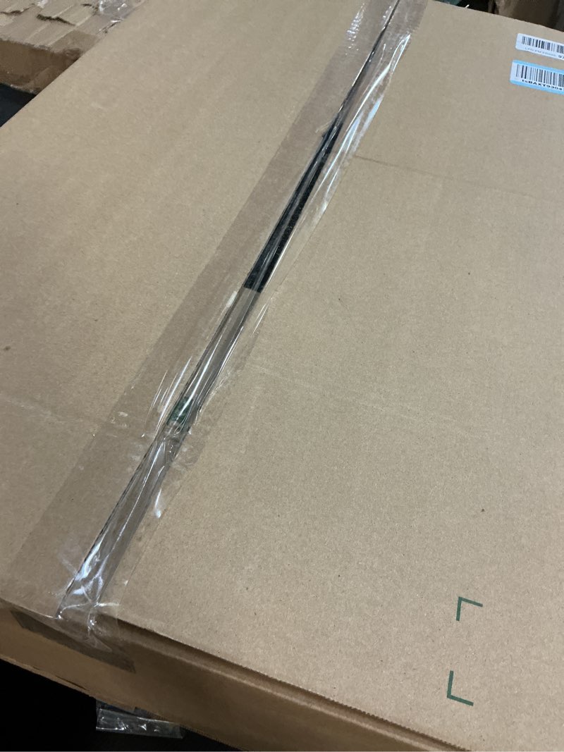 Condition photo showing As Is for Hearth & Harbor Upholstered Queen Headboard - Easy Assemble Channel Stitched Headboard Queen Size - Wall Mounted Headboards with 3D Soundproof Wall Panels Peel & Stick Floating Headboards, Black Queen 11-black