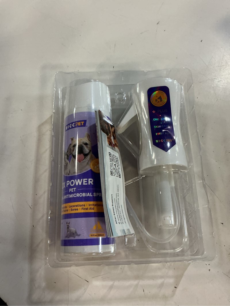 Condition photo showing New/Like New for hicc pet 2x power pet wound & antimicrobial spray, for dogs & cats, 10 fl oz (296 ml)