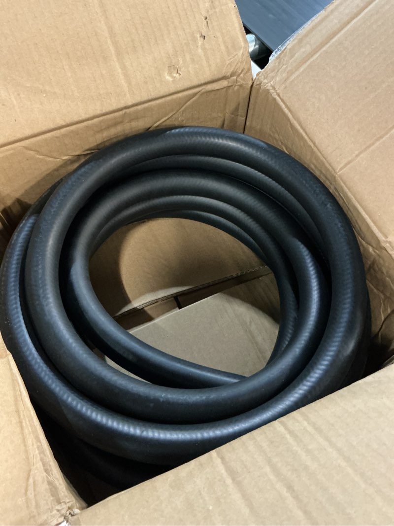 Condition photo showing New/Like New for 20 feet (joint size 1inch & 3/4inch) fuel gas transfer pump hose | oil pump tube, universal, black, application for dispensing diesel fuel gasoline grease kerosene black 1" inlet 3/4" outlet
