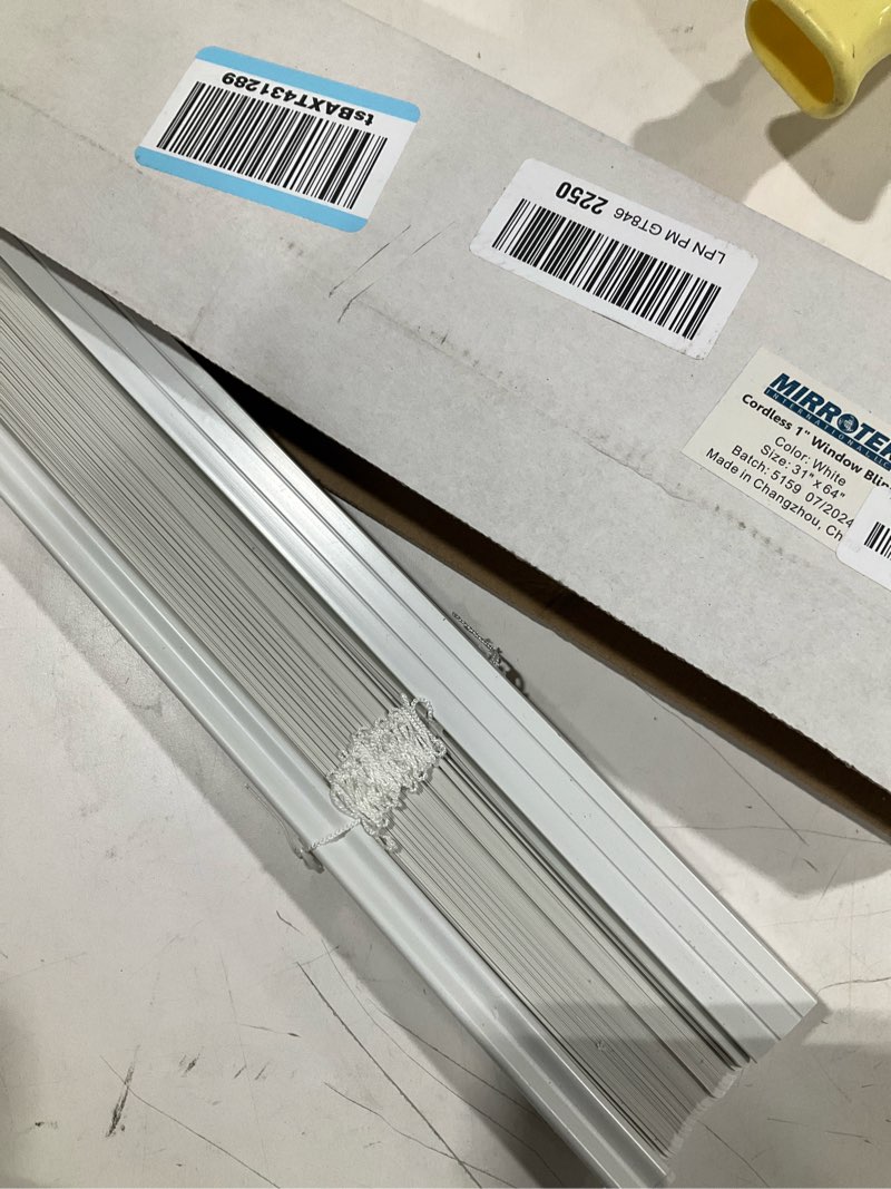 cordless 1 inch window blinds, mirrotek cordless blinds light filtering mini blinds 31 x 64