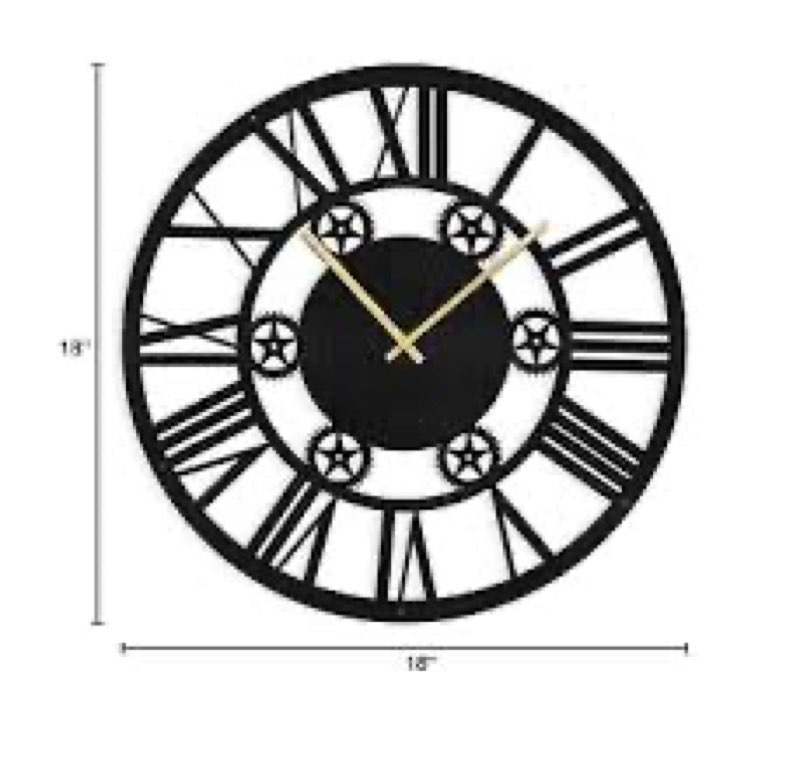 metal large wall clock silent intricate gears steampunk big wall accent hangings living room decor