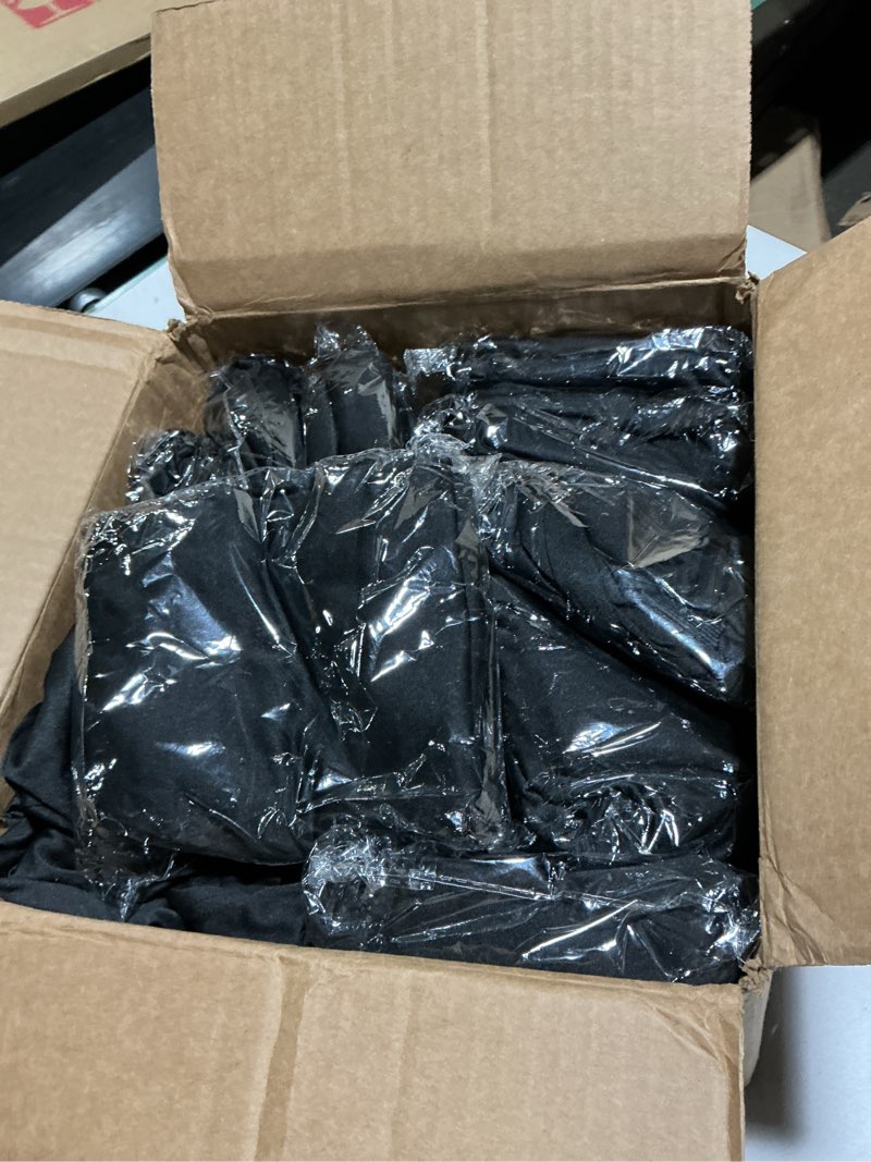 Condition photo showing As Is for hainarvers stretch spandex folding chair covers 30pcs universal fitted chair cover protector for wedding,party, banquet, holidays, celebration, decoration (black, 30 pcs) black 30pcs