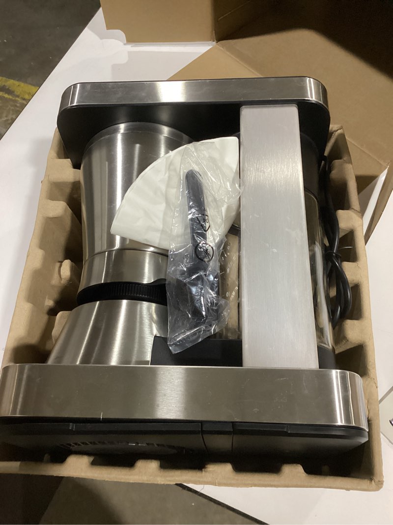 Condition photo showing As Is for OXO Brew 12-Cup Coffee Maker With Podless Single-Serve Function,Silver Silver 12-Cup