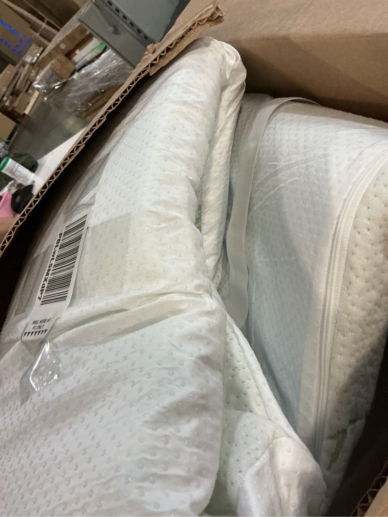 Condition photo showing As Is for HOMBYS Memory Foam Massage Bed Mattress Topper with Cooling Rayon Derived from Bamboo Cover, Lash Bed Table Mattress Topper with Elastic Bands, Cushion Only, White, 73" x 29" 73" x 29" White