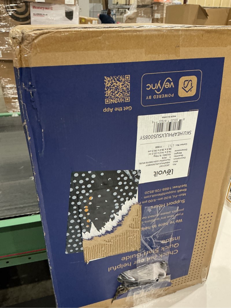 Condition photo showing Good Condition for levoit superior 6000s smart evaporative humidifiers for home whole house up to 3000ft², 6 gal, last 72-hour, premium filter, dry mode, wheels & water fill hose & foldable storage - quiet sleep mode evaporative humidifier 23l