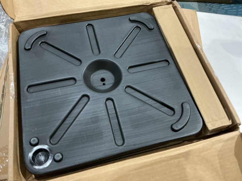 Condition photo showing New/Like New for us weight 40 pound umbrella base - weighted umbrella base for use with patio table – heavy duty base- made in the usa black