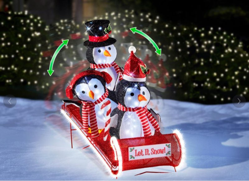 the animated tobogganing penguins